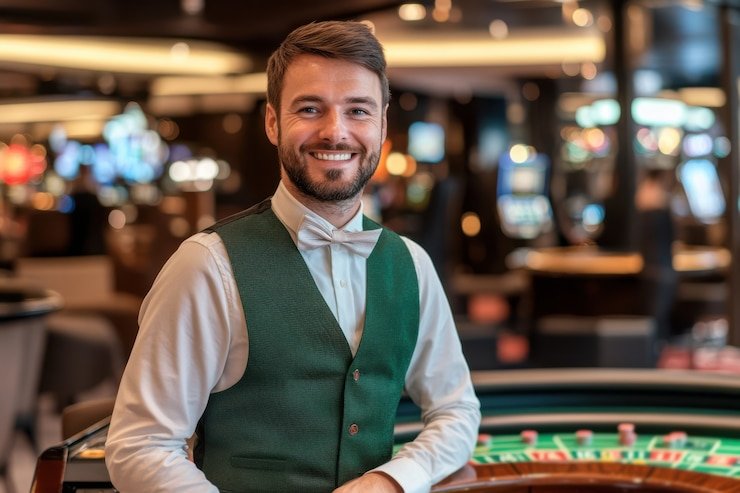 Betting interface overlay on a live roulette table showing chip selections and bet placement zones